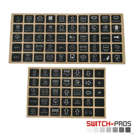 MARINE SWITCH LEGENDS FOR SWITCH-PROS SYSTEM